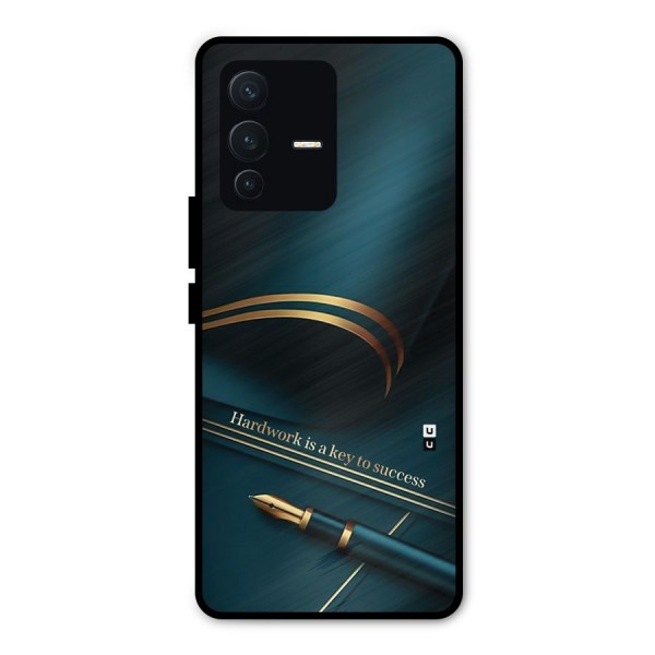 Hardwork Is Key Metal Back Case for Vivo V23 Pro