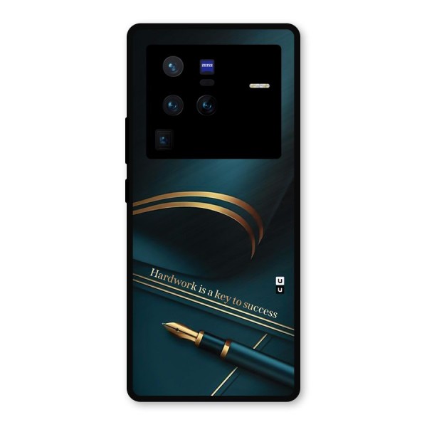 Hardwork Is Key Metal Back Case for Vivo X80 Pro