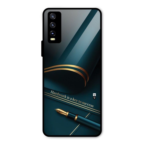 Hardwork Is Key Metal Back Case for Vivo Y20i