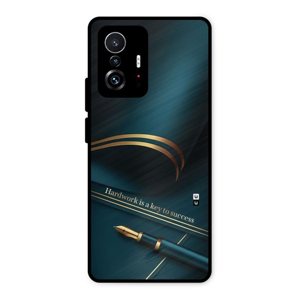 Hardwork Is Key Metal Back Case for Xiaomi 11T Pro