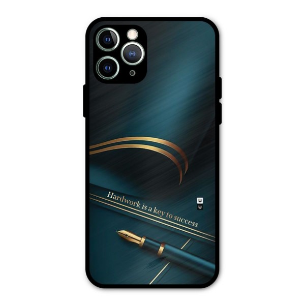 Hardwork Is Key Metal Back Case for iPhone 11 Pro Max
