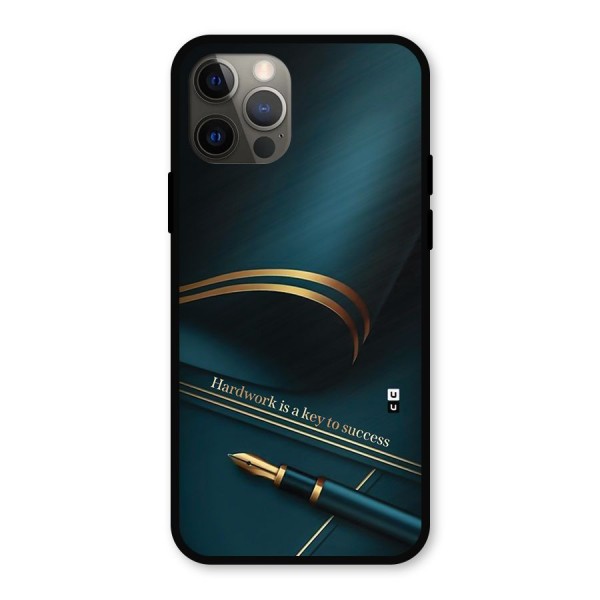 Hardwork Is Key Metal Back Case for iPhone 12 Pro