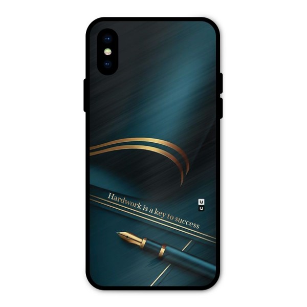 Hardwork Is Key Metal Back Case for iPhone X