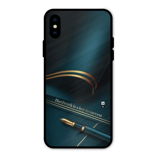 Hardwork Is Key Metal Back Case for iPhone XS