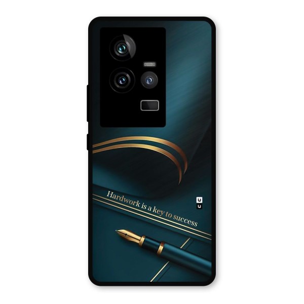 Hardwork Is Key Metal Back Case for iQOO 11 5G