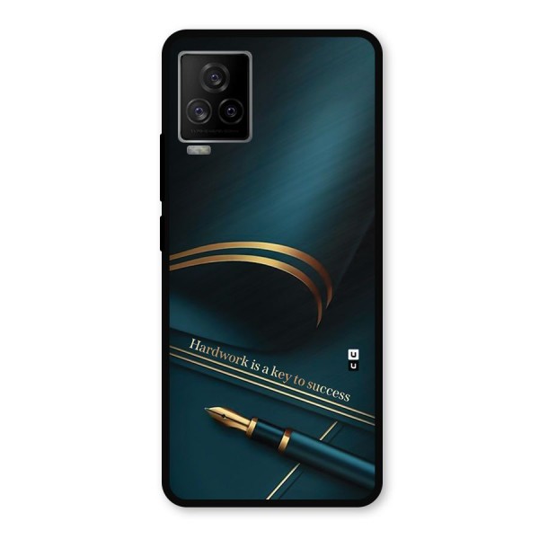 Hardwork Is Key Metal Back Case for iQOO 7 Legend 5G