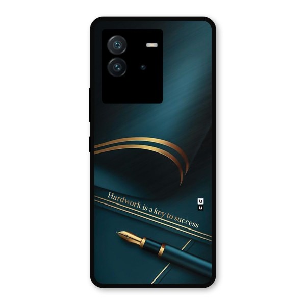 Hardwork Is Key Metal Back Case for iQOO Neo 6 5G