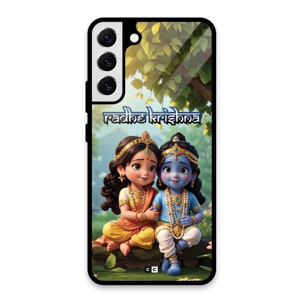 Hare Radhe Krishna Glass Back Case for Galaxy S22 Plus 5G