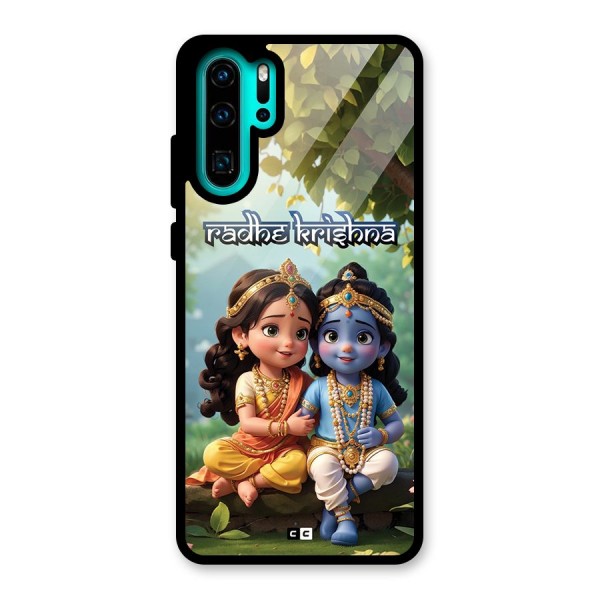Hare Radhe Krishna Glass Back Case for Huawei P30 Pro