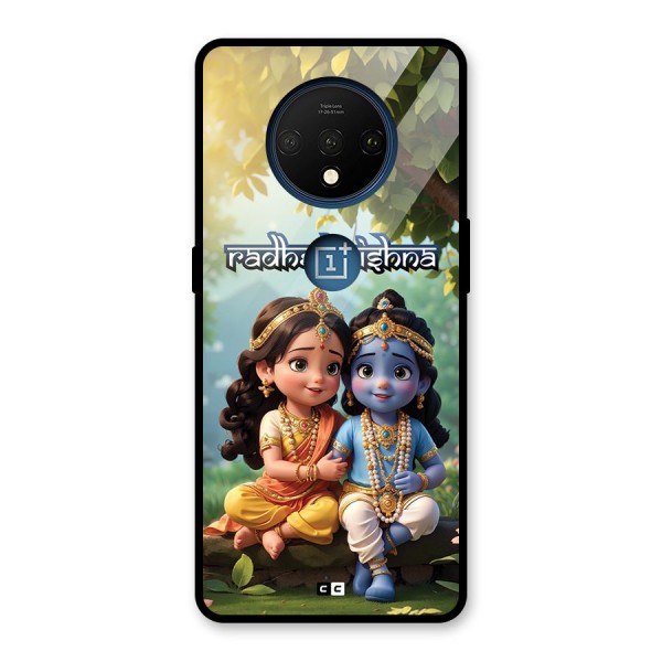 Hare Radhe Krishna Glass Back Case for OnePlus 7T