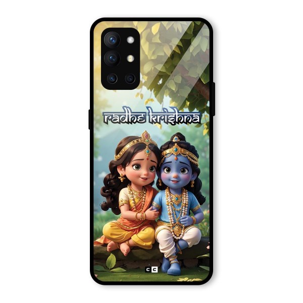 Hare Radhe Krishna Glass Back Case for OnePlus 9R
