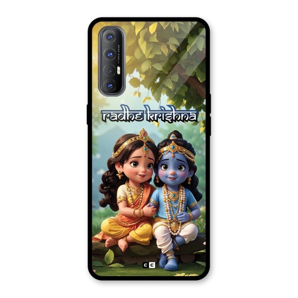 Hare Radhe Krishna Glass Back Case for Oppo Reno3 Pro