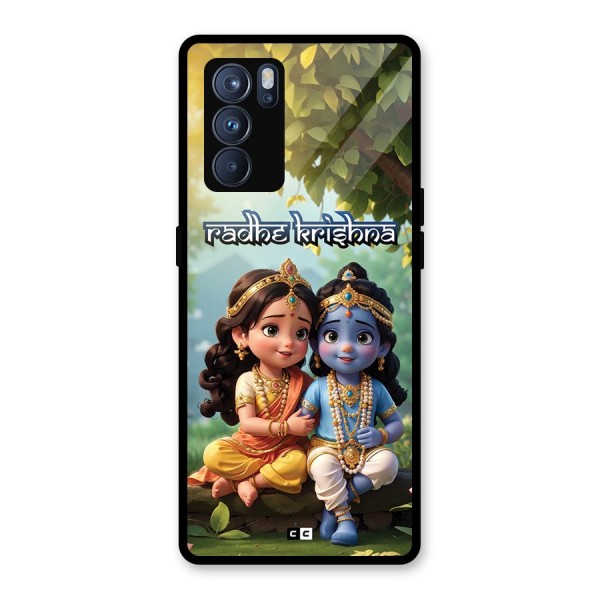 Hare Radhe Krishna Glass Back Case for Oppo Reno6 Pro 5G