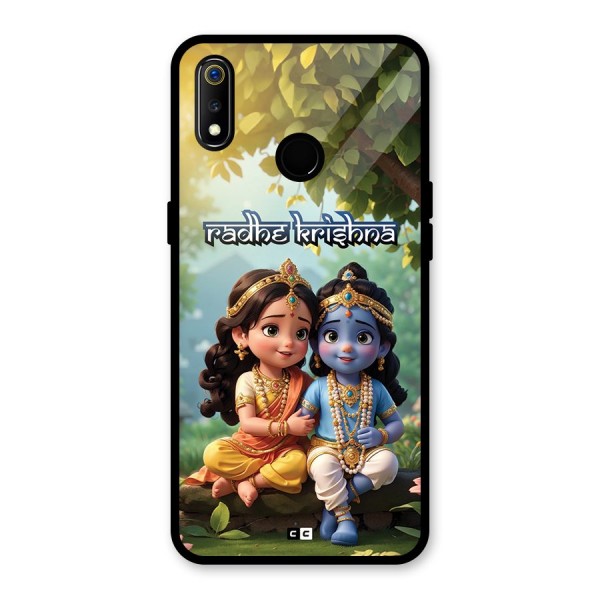 Hare Radhe Krishna Glass Back Case for Realme 3