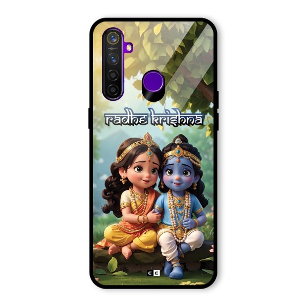 Hare Radhe Krishna Glass Back Case for Realme 5 Pro