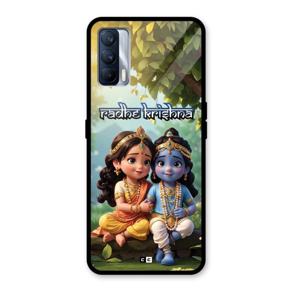 Hare Radhe Krishna Glass Back Case for Realme X7