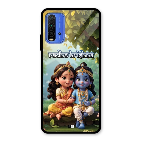 Hare Radhe Krishna Glass Back Case for Redmi 9 Power