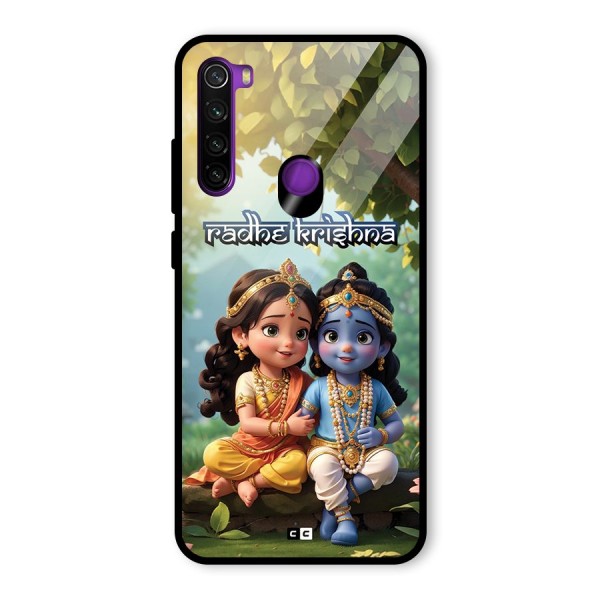 Hare Radhe Krishna Glass Back Case for Redmi Note 8