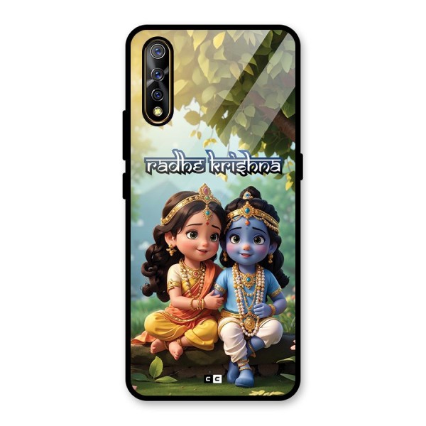 Hare Radhe Krishna Glass Back Case for Vivo S1