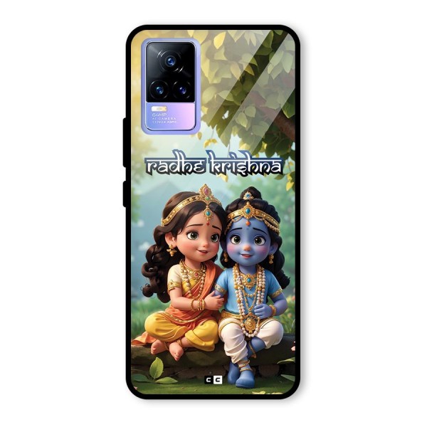 Hare Radhe Krishna Glass Back Case for Vivo Y73
