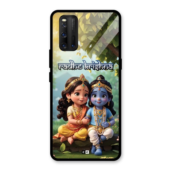 Hare Radhe Krishna Glass Back Case for Vivo iQOO 3