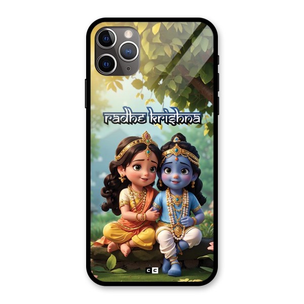 Hare Radhe Krishna Glass Back Case for iPhone 11 Pro Max