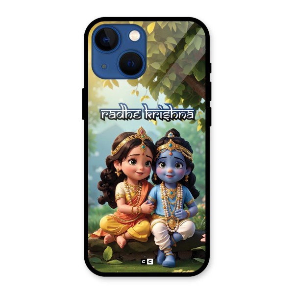 Hare Radhe Krishna Glass Back Case for iPhone 13 Mini