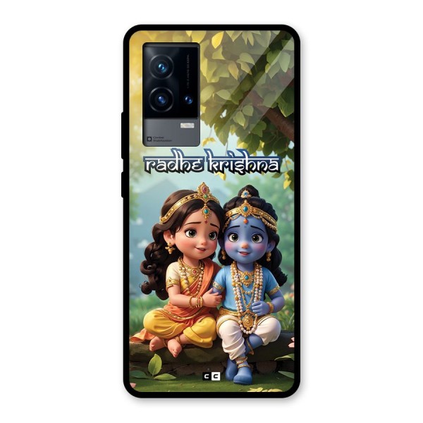 Hare Radhe Krishna Glass Back Case for iQOO 9 5G