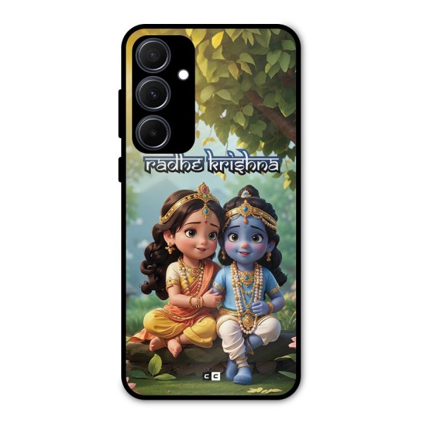 Hare Radhe Krishna Metal Back Case for Galaxy A35