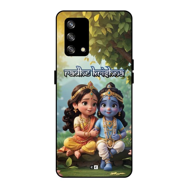 Hare Radhe Krishna Metal Back Case for Oppo F19s