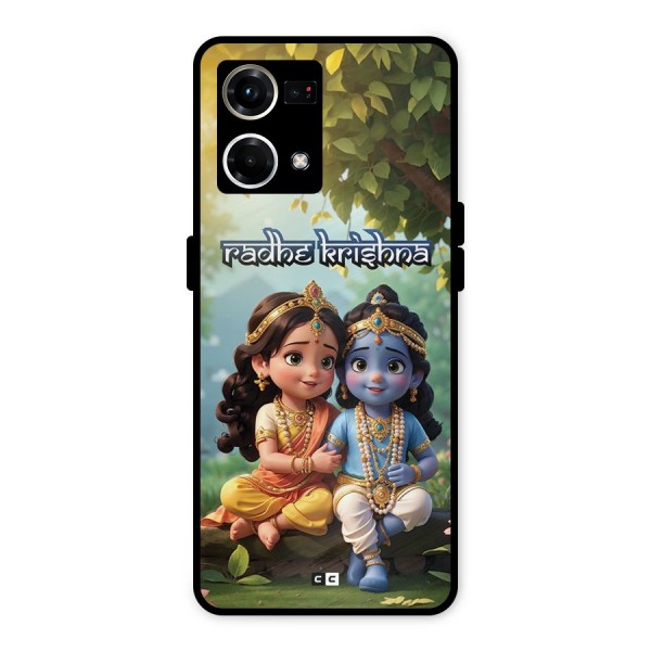 Hare Radhe Krishna Metal Back Case for Oppo F21s Pro 4G