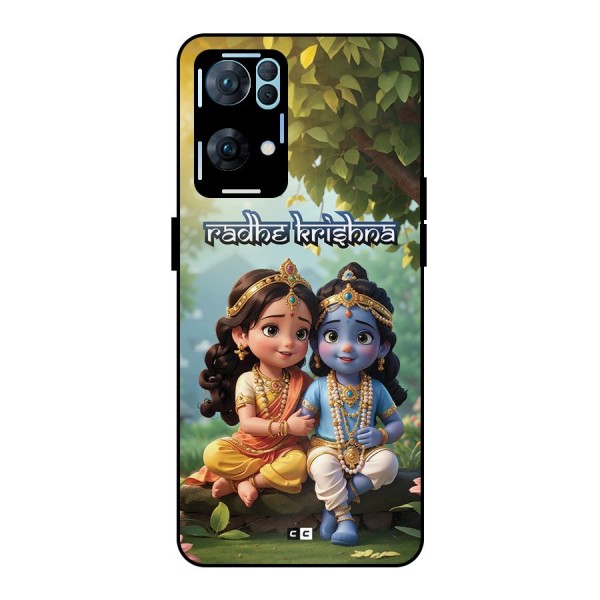 Hare Radhe Krishna Metal Back Case for Oppo Reno7 Pro 5G