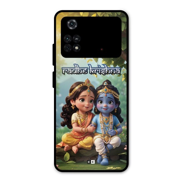 Hare Radhe Krishna Metal Back Case for Poco M4 Pro 4G