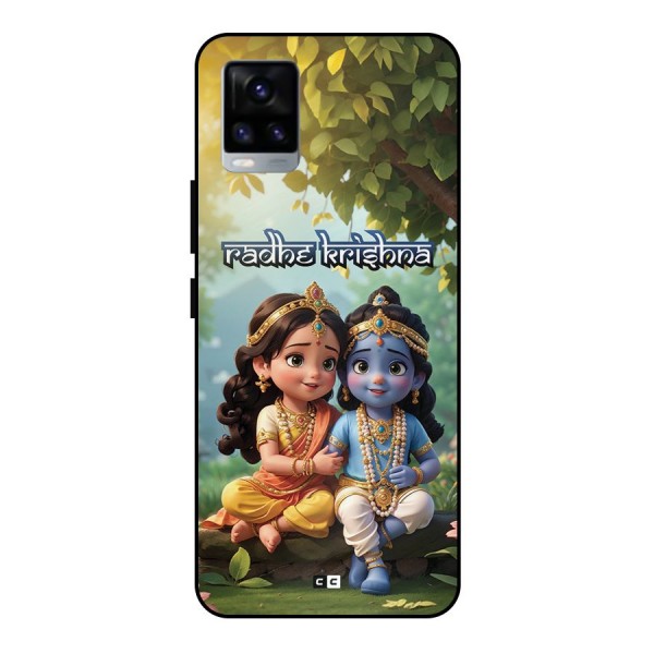 Hare Radhe Krishna Metal Back Case for Vivo V20