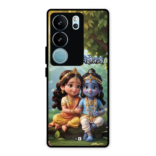Hare Radhe Krishna Metal Back Case for Vivo V29