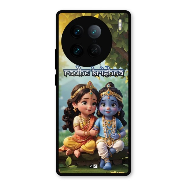 Hare Radhe Krishna Metal Back Case for Vivo X90 Pro