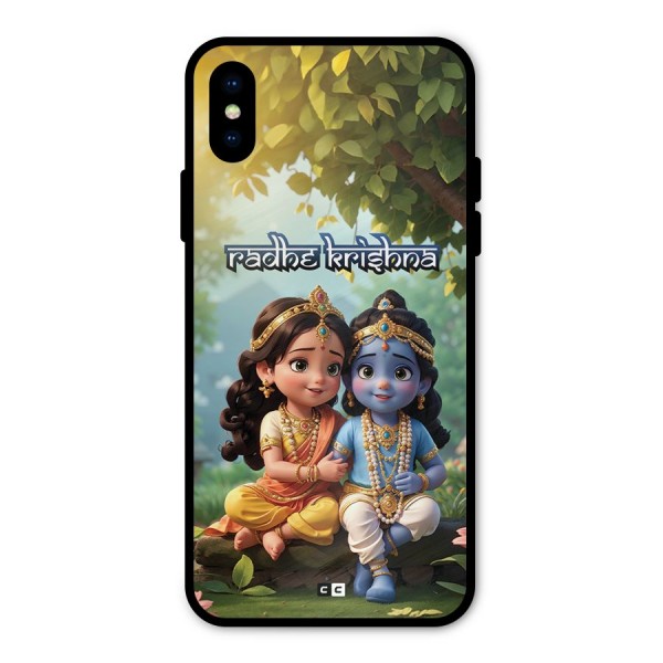 Hare Radhe Krishna Metal Back Case for iPhone XS