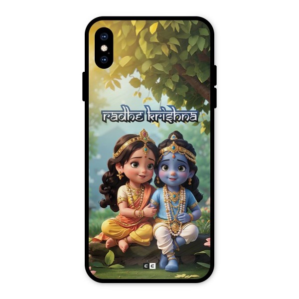 Hare Radhe Krishna Metal Back Case for iPhone XS Max
