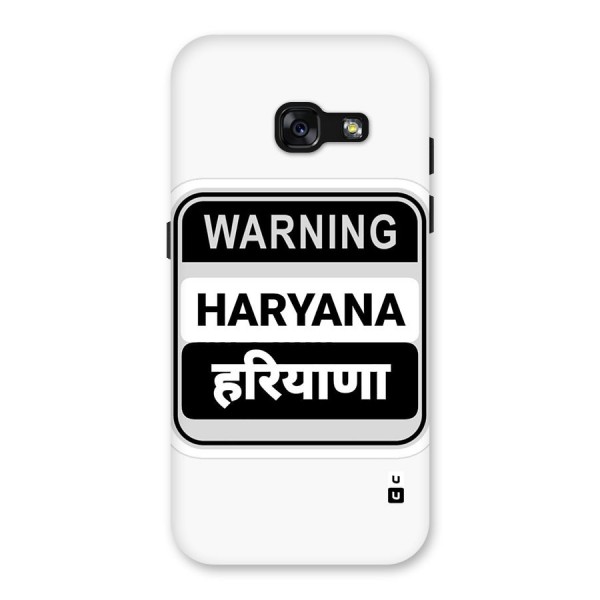 Haryana Warning Back Case for Galaxy A3 (2017)