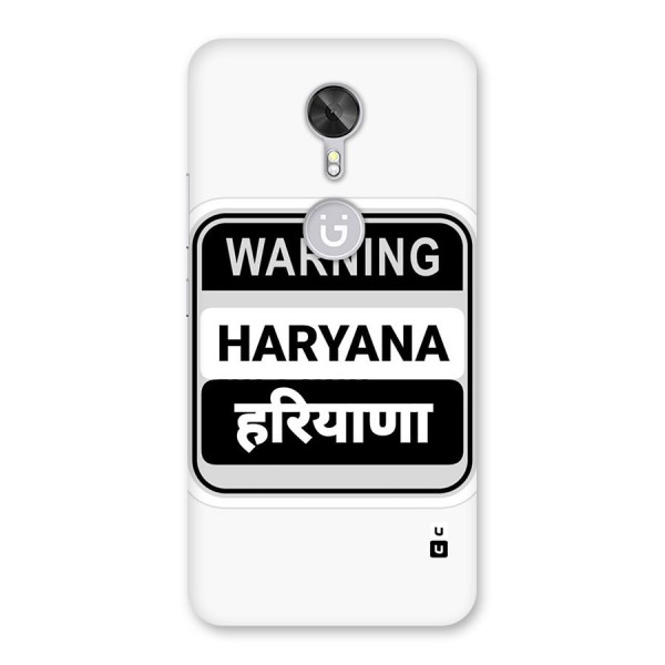Haryana Warning Back Case for Gionee A1