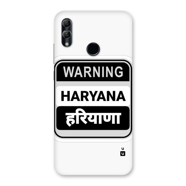 Haryana Warning Back Case for Honor 10 Lite