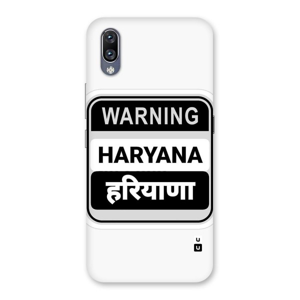 Haryana Warning Back Case for Vivo NEX
