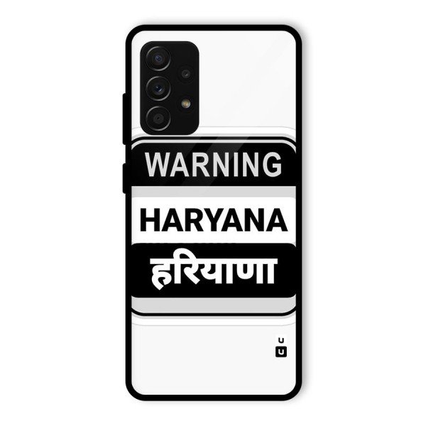Haryana Warning Glass Back Case for Galaxy A53 5G