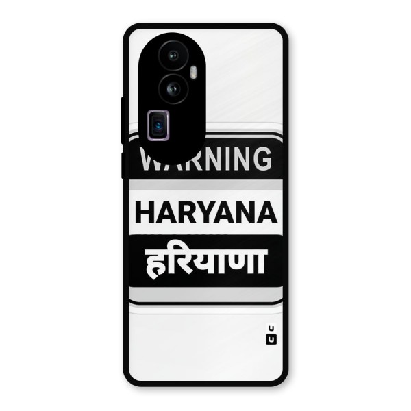 Haryana Warning Metal Back Case for Oppo Reno10 Pro Plus