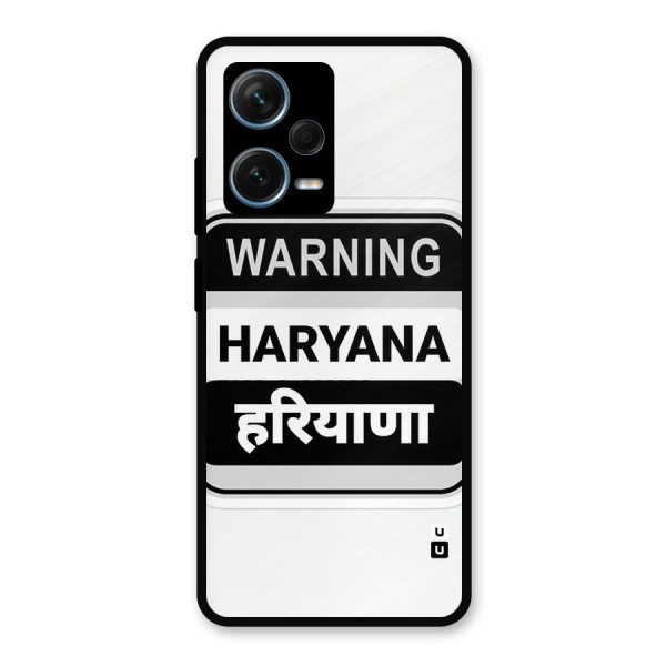 Haryana Warning Metal Back Case for Redmi Note 12 Pro Plus 5G