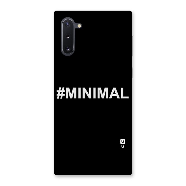 Hashtag Minimal Black Back Case for Galaxy Note 10