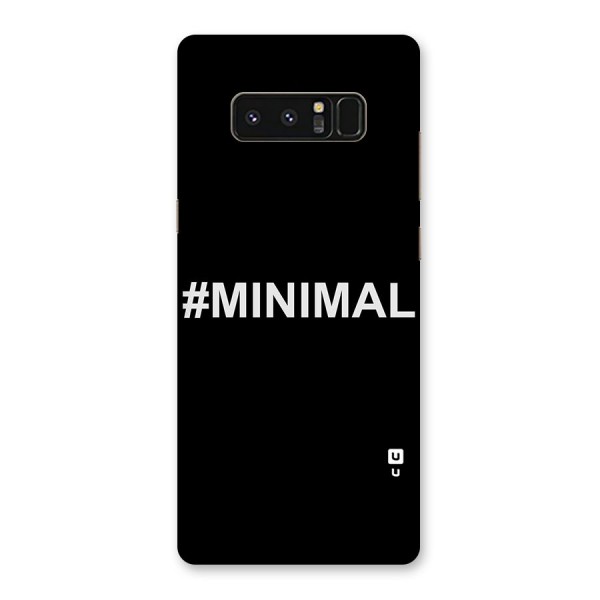 Hashtag Minimal Black Back Case for Galaxy Note 8