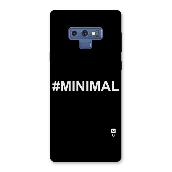 Hashtag Minimal Black Back Case for Galaxy Note 9