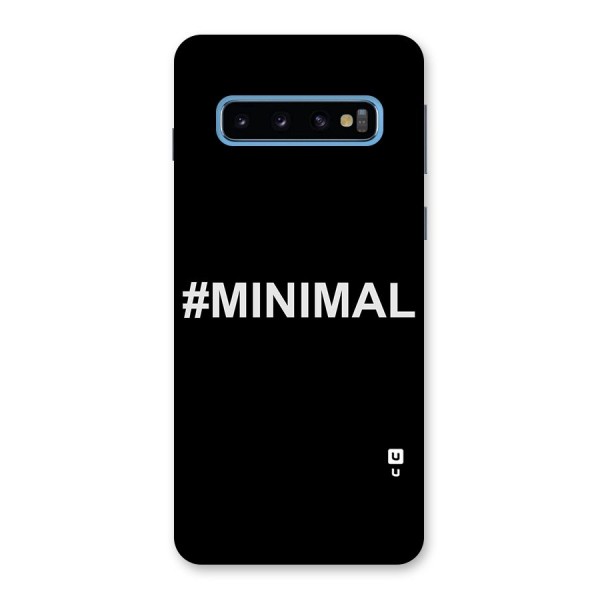 Hashtag Minimal Black Back Case for Galaxy S10