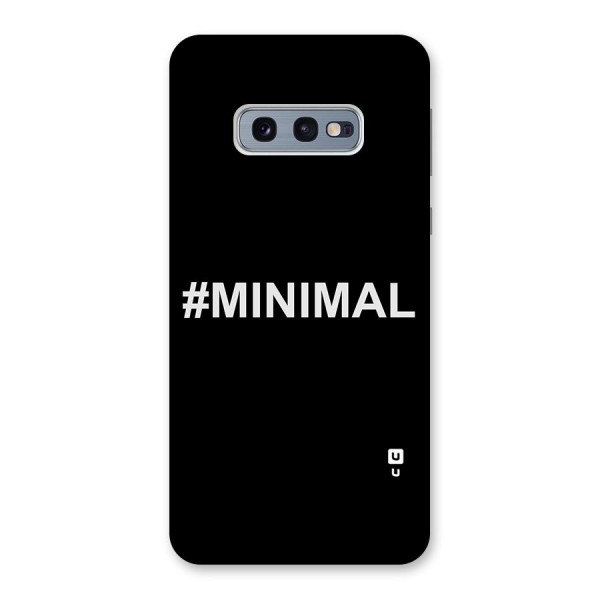 Hashtag Minimal Black Back Case for Galaxy S10e